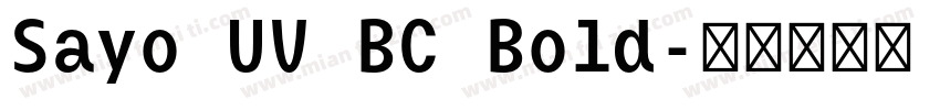 Sayo UV BC Bold字体转换
